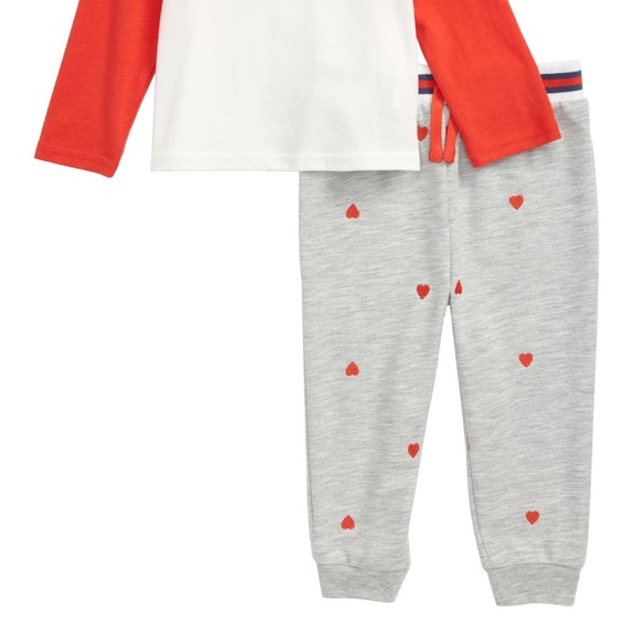 Splendid girls heart print jogger set - Picture 3 of 3